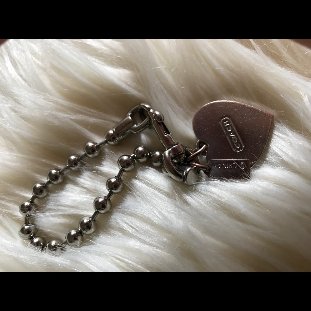 Silver Coach Heart Bracelet